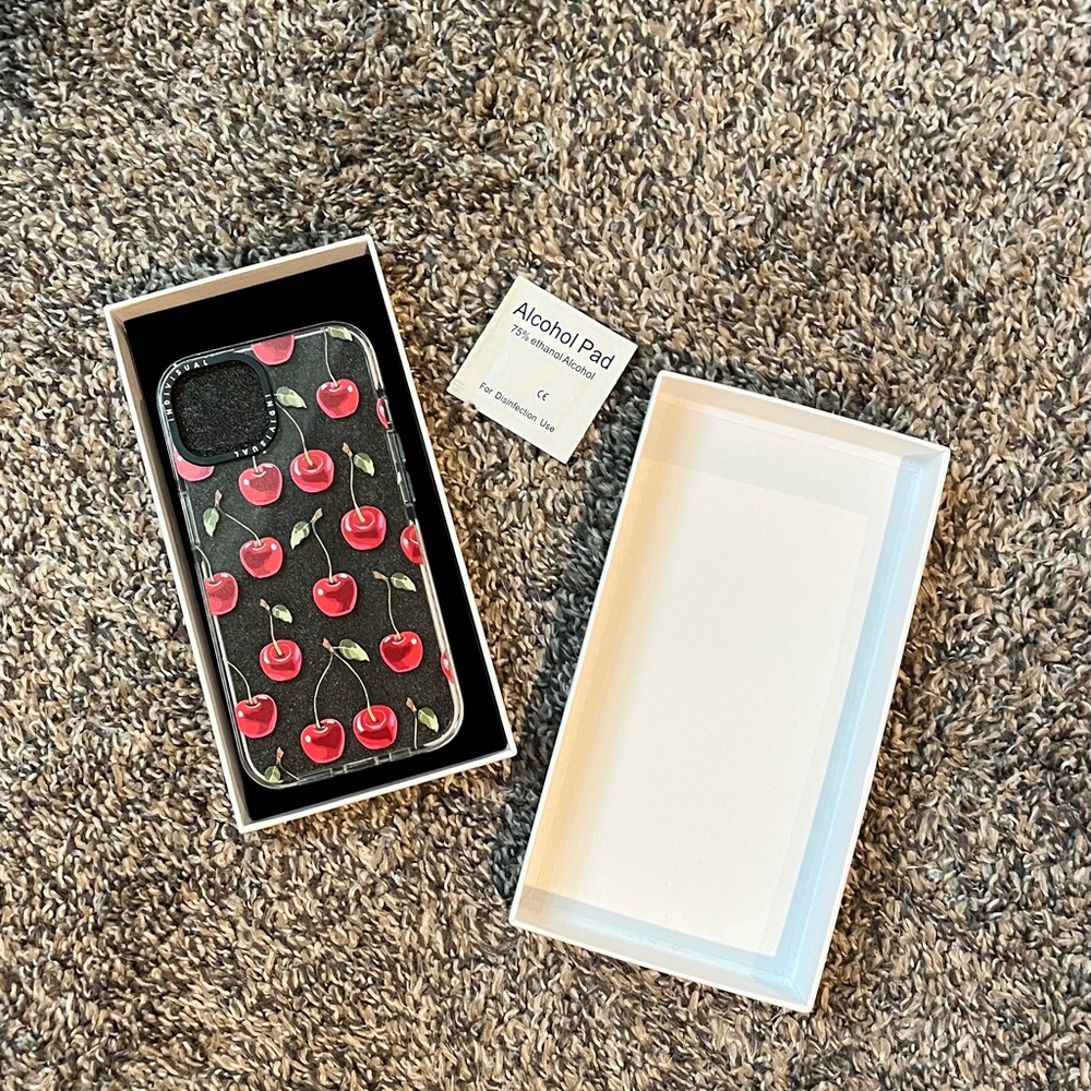 NWT Cherry Print Clear IPhone 13 Phone Case